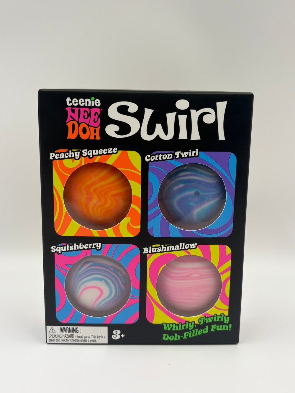 NeeDoh Teenie Swirl 4 Pack Mini Squishy Sensory Fidget Schylling NEW